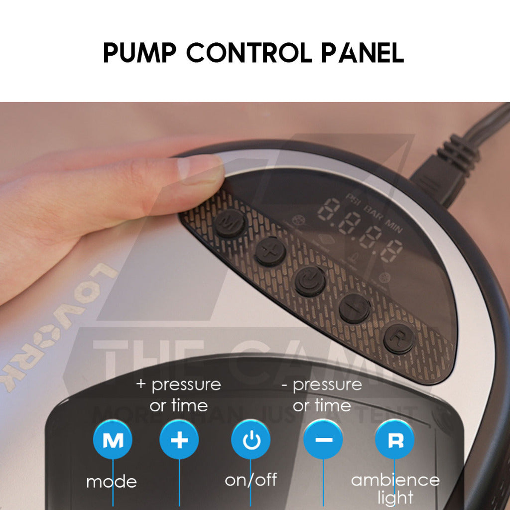 Lovork Air Pump High Pressure High Low Volumn Dual Pump Design Battery Pack Air Tent Bed SUP Boat Swimming Pool Car