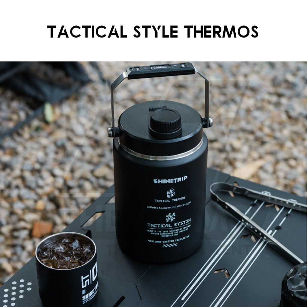 Shinetrip 2L Thermos Bottle 48 Hours Cooling 304 Stainless Steel Portable Outdoor Camping Travel Ice Bucket Case