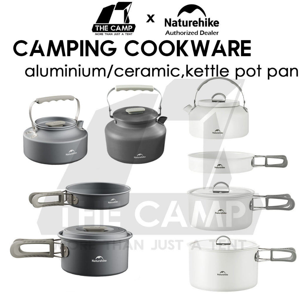 Naturehike Ceramic / Aluminium Cookware Non Stick Coating Cooking Pot Kettle Pan Camping Outdoor Picnic CNK2450CF013
