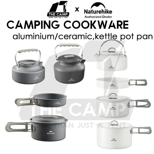 Naturehike Ceramic / Aluminium Cookware Non Stick Coating Cooking Pot Kettle Pan Camping Outdoor Picnic CNK2450CF013