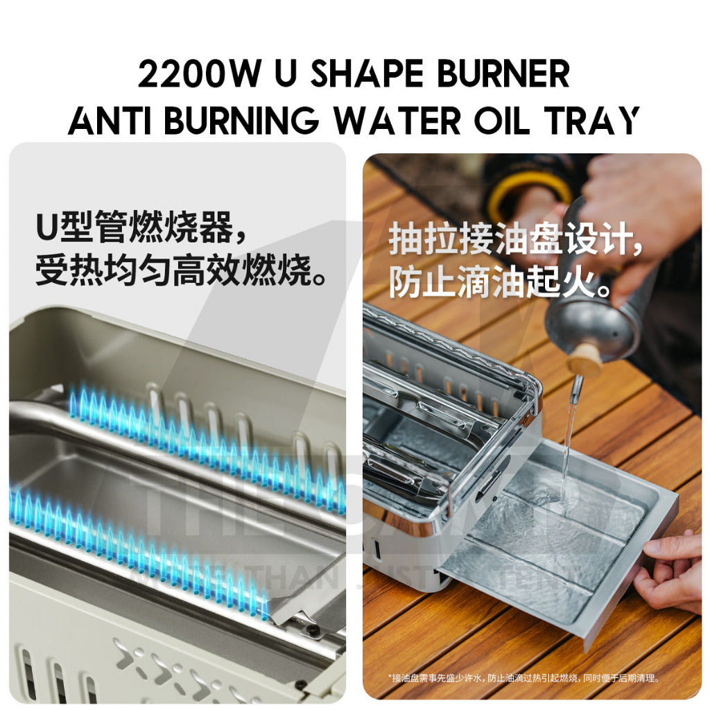 Naturehike Multipurpose Stove Grill BBQ Steamboat Hotpot Cassette Non Stick Frying Pan Outdoor Camping CNK2450CF033