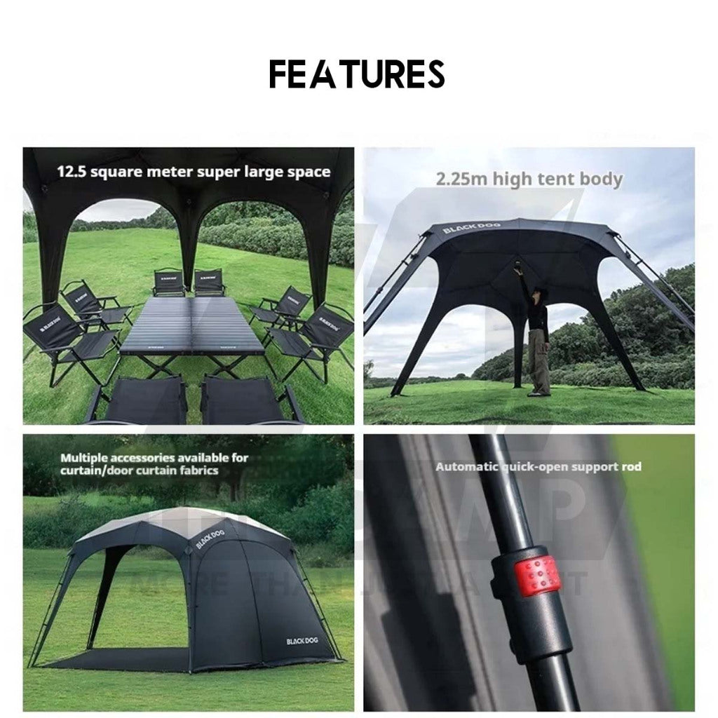 Blackdog Pentagon Starry Auto Dome Shelter Quick Opening Inner Tent Door Mesh Cloth Groundsheet CBD2550WS028