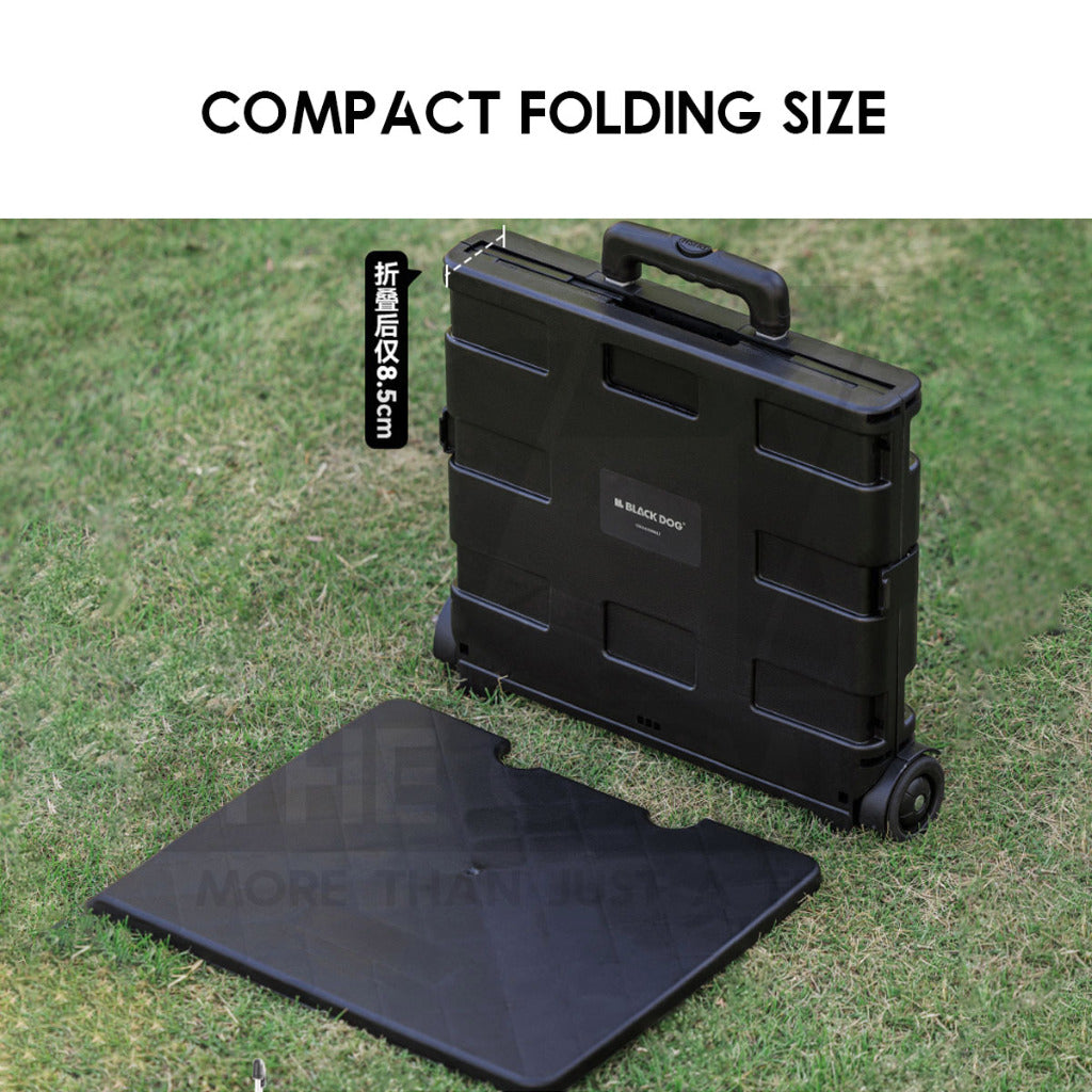 Blackdog 50L Wheel Storage Box with Telescopic Handle Foldable Shopping Cart Camping Wagon Trolley Compact CBD2450XB013