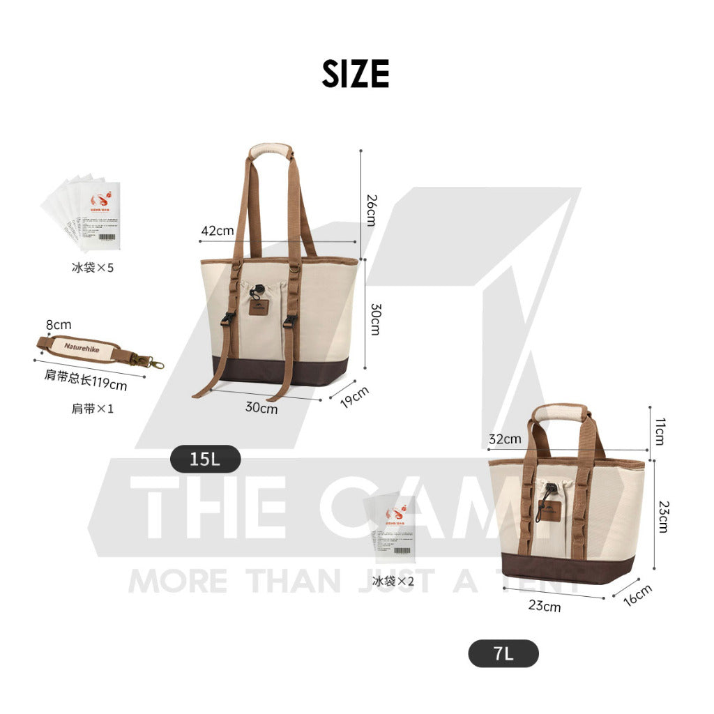 Naturehike Insulated Bag Cooler Bag 7L 15L Insulation Picnic Keep Warm Cold Milk Beg Susu Lunch Picnic CNK2350CF013