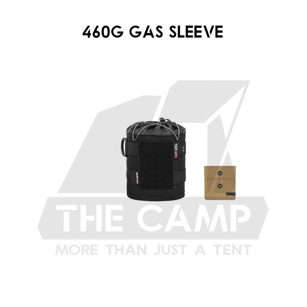 Shinetrip Tactical Gas Cover / Sleeve Outdoor Bottle Butane Protective Cover Case Black Cylinder Holder Velcro Patch