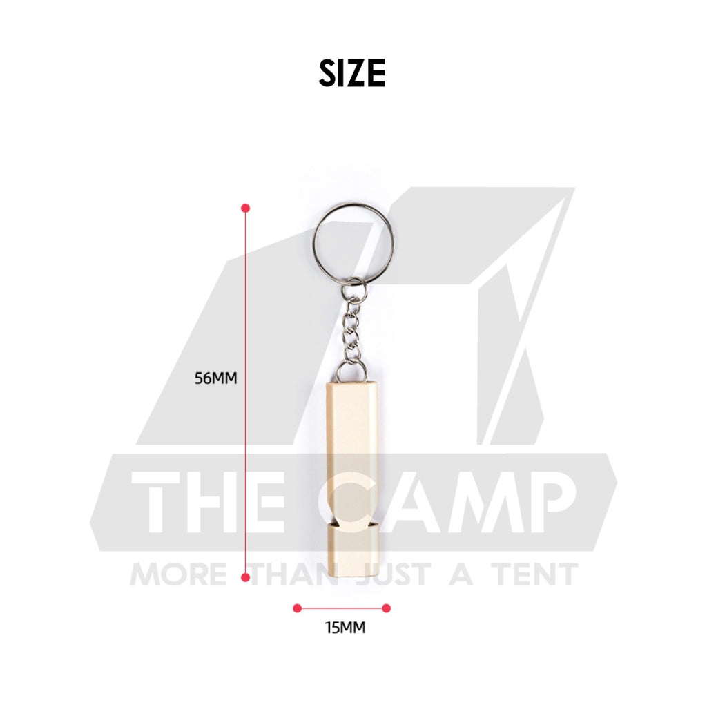 Aluminum Alloy High Pitched Whistle Dual Frequency Hi Pitch Survival Dual Tube Outdoor Hiking Camping EDC Tools Keychain