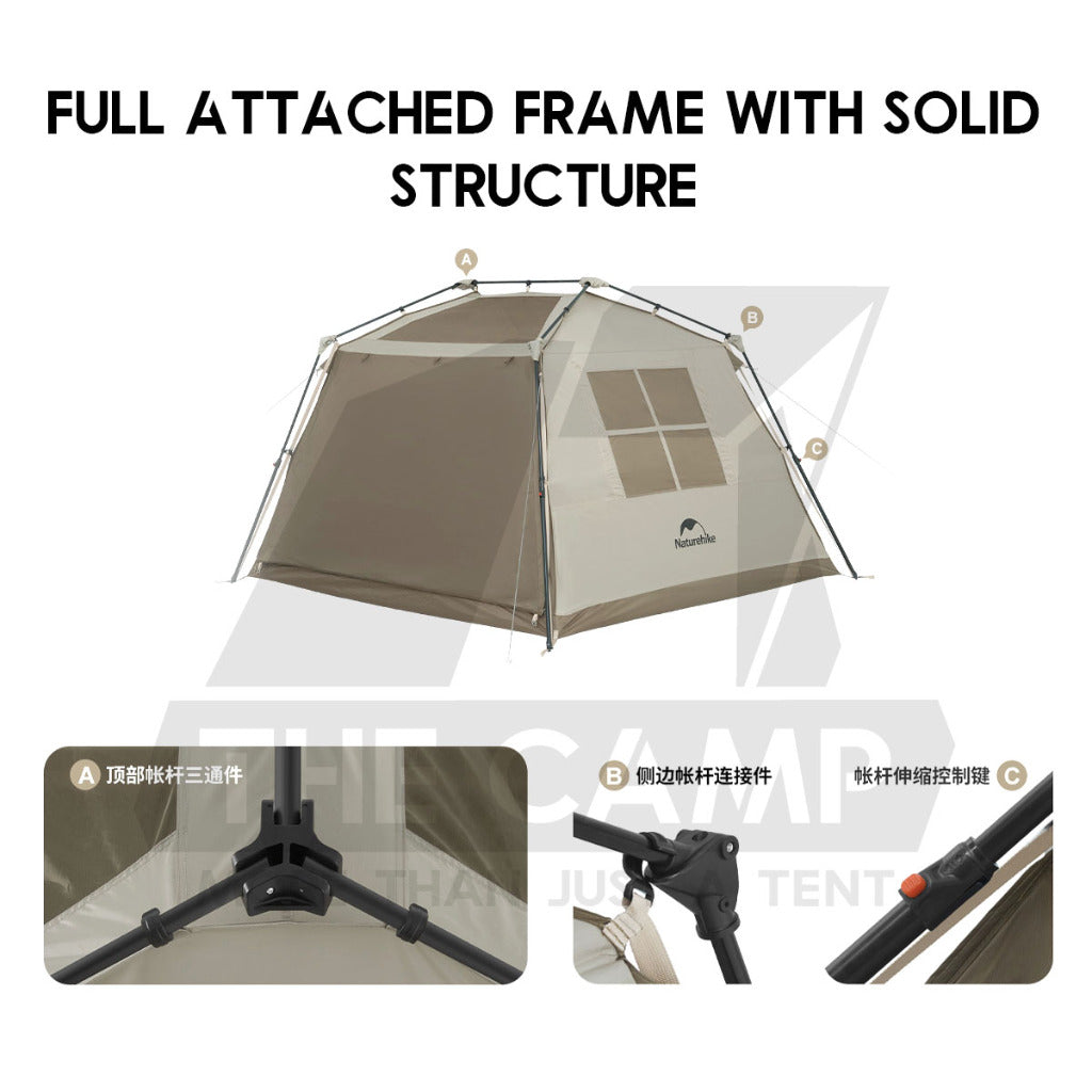 Naturehike Village 5 / 6 Flagship Automatic Tent With Flysheet Outdoor Camping Ultimate CNK2300ZP021 CNK2300ZP022