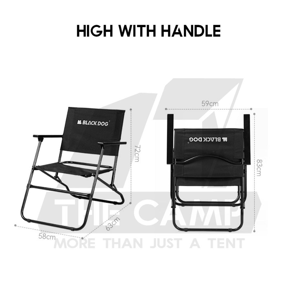 Blackdog Foldable Chair Single Chairs V2 Director Chair Folding Camping Outdoor Tent Table Black BD-YZ002 CBD2450JJ025