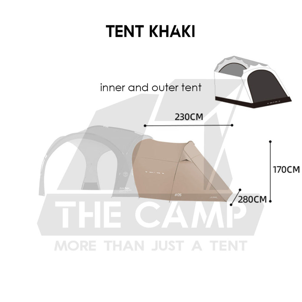 Shinetrip Dome Shelter V2 Tarp PU3000 Silver Coated Black Khaki Green Door Cloth Zip Mesh Net Flysheet Tent