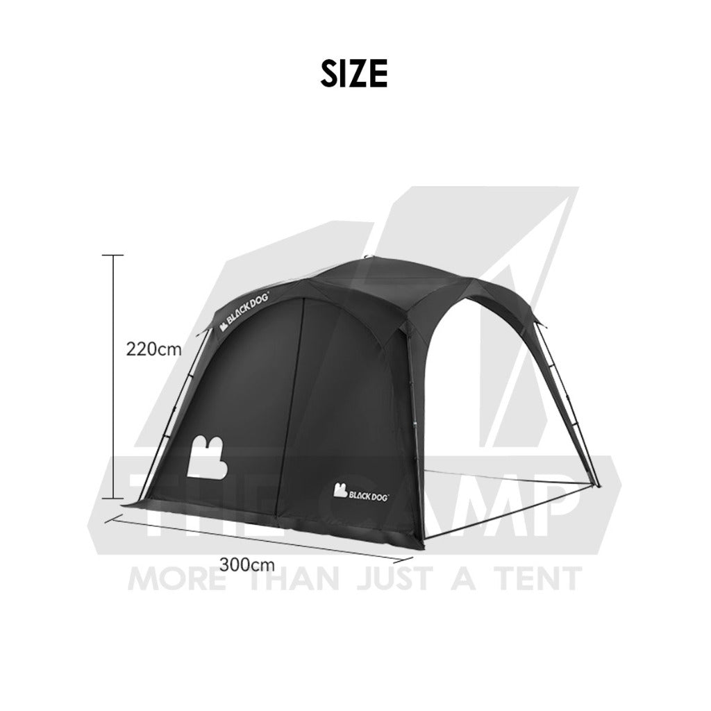 Blackdog Auto Dome Shelter Quick Opening Inner Tent Extension Flysheet Door Mesh Cloth TPU Groundsheet CBD2450WS010