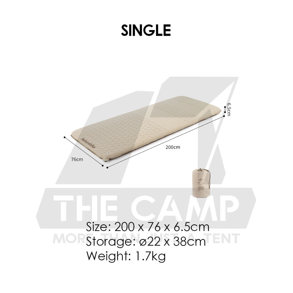 Naturehike Sponge Bed 6.5cm Mattress Auto Inflate Inflatable Pad Tilam YuGu C6.5 CNK2300WS012