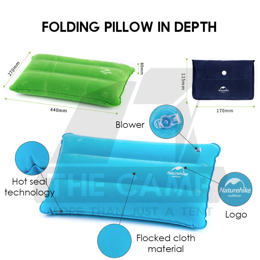 Naturehike Pillow Camping Inflatable Auto Inflate Automatic Aeros TPU Flocking Inflation Sleeping Bag Tent Flysheet Case