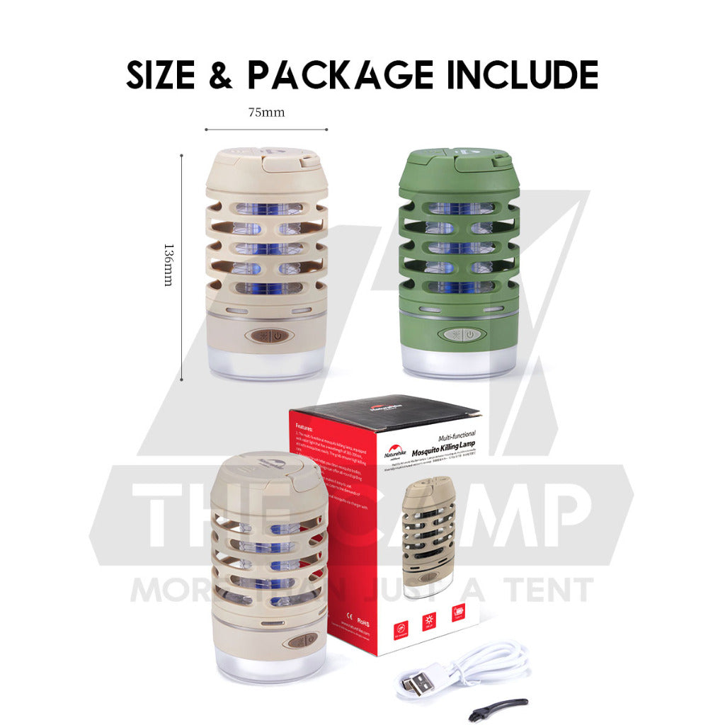 Naturehike Mosquito UV Killing Lamp Camping Tent Light Lantern Portable Multifunctional Electric Shock Hiking NH22ZM005