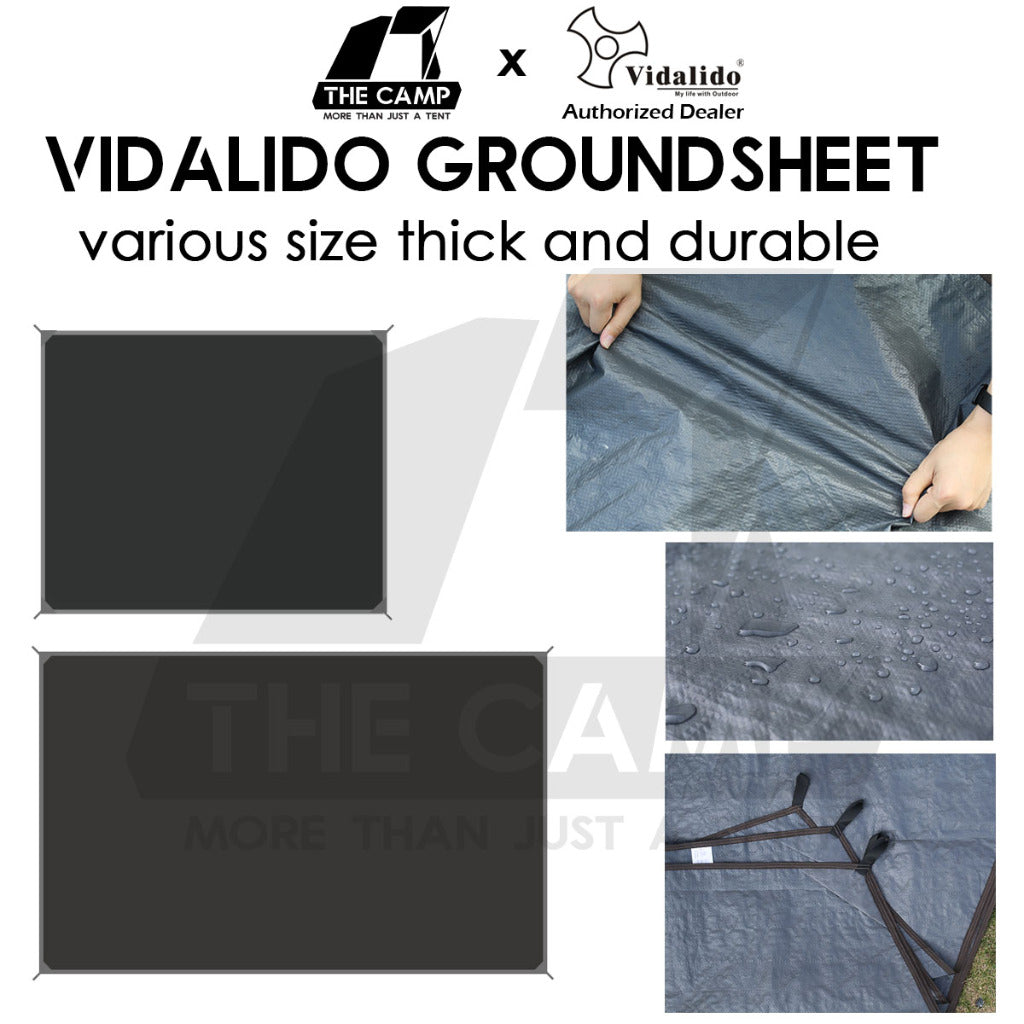 Vidalido Groundsheet for Tent Cabin XL Plus Poon Saan M L Teepee MS MX PRO Vicore Mini Large Thick Camping Mat PE