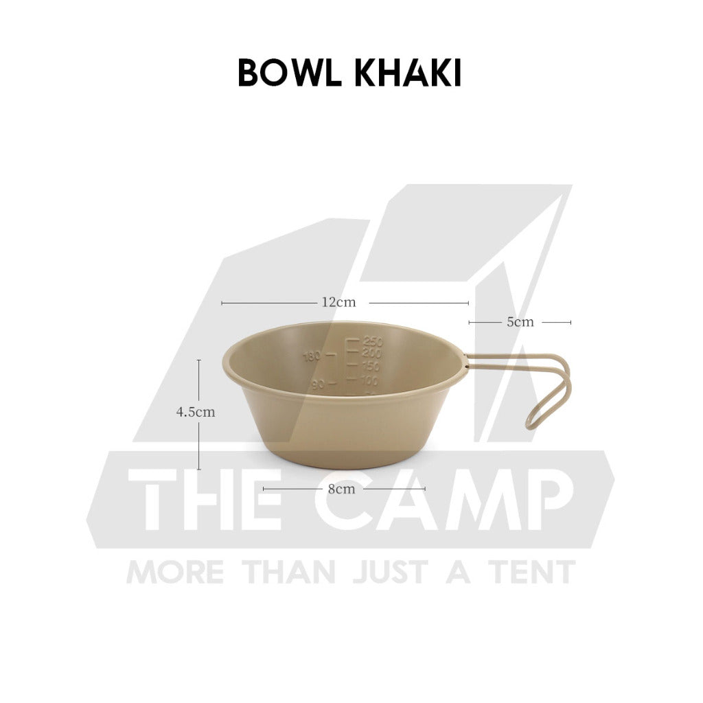 Retro Aluminium Tableware Plate Bowl Cup Mug Outdoor Camping Cookware Black Green Khaki Stove Cookware