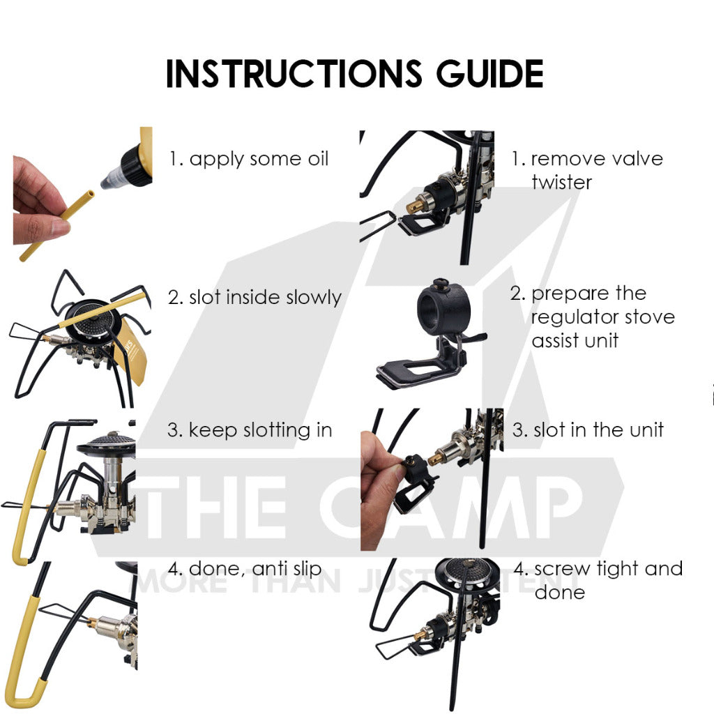 Wellhike SWS Spider Stove with Accessories Black Titanium Windshield Valve Turning Knob Regular Assist Bag Plate Rack