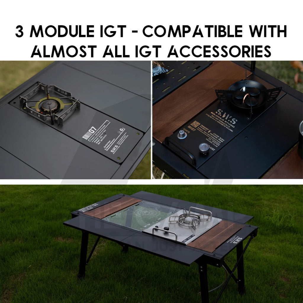 Wellhike SWS IGT Table Adjustable Height Expandable Side Spider Stove Acrylic Wood Plate Lamp Pole Water Dispenser