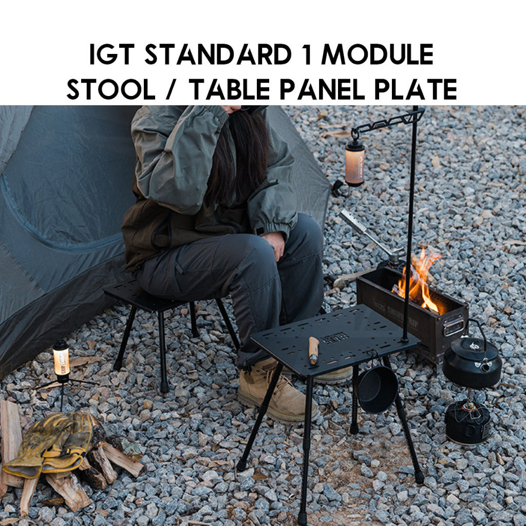 Shinetrip Stool / Table IGT Standard 1 Module Surface Panel Adjustable / Fixed Combination Table Outdoor Camping