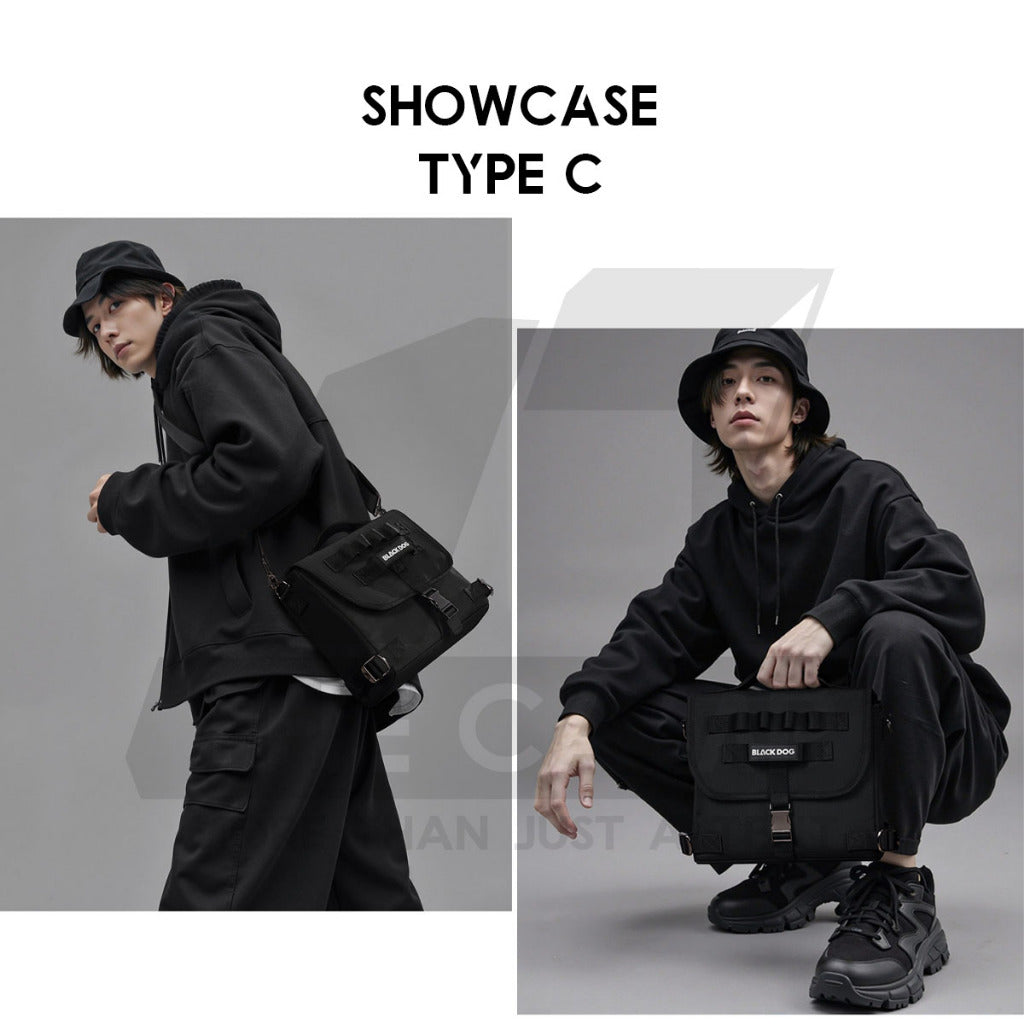 Blackdog Sling Shoulder Bag Outdoor Camping Travel Messenger Satchel Wallet Black Beg Unisex CBD2450XB017 CBD2450XB018