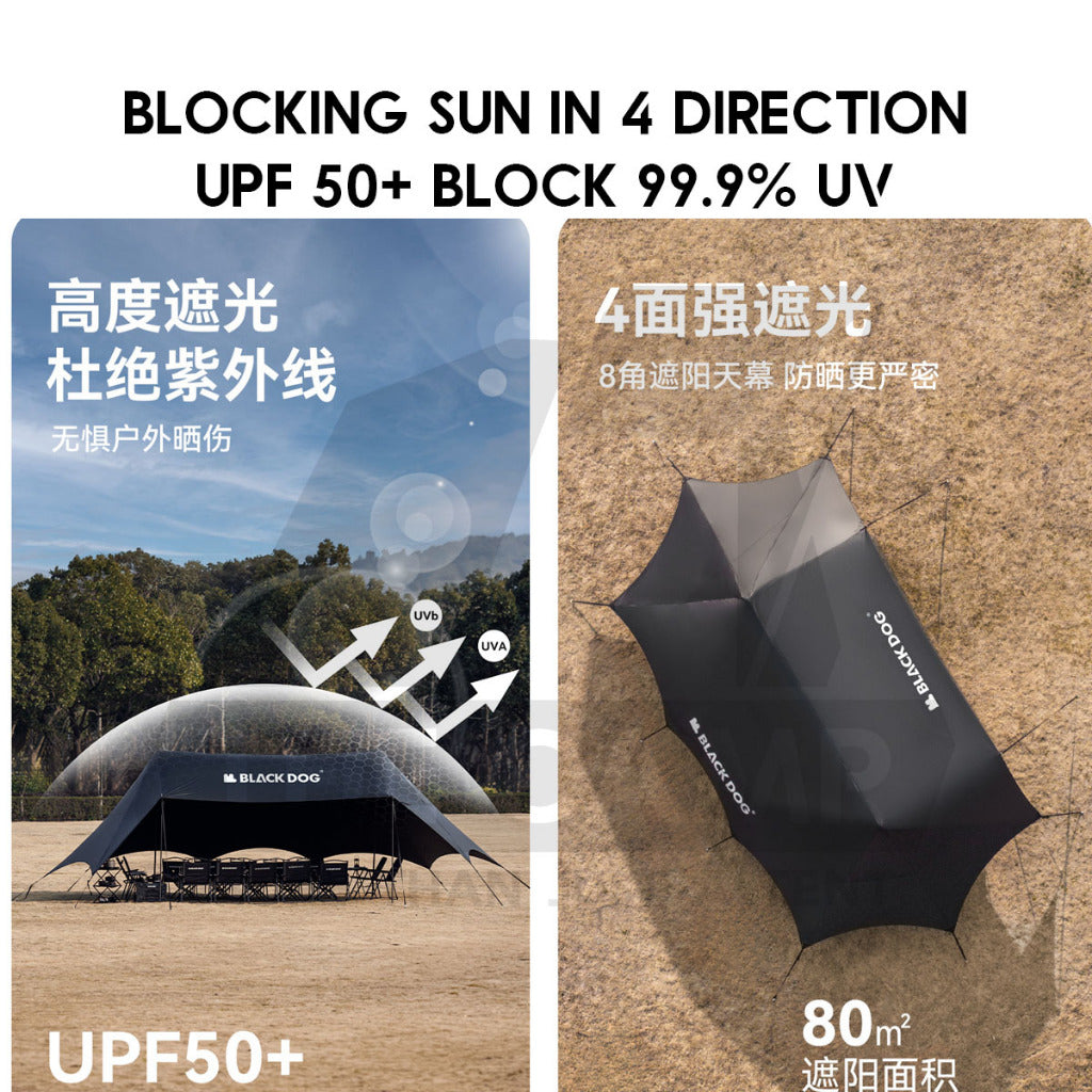 Blackdog Ultra Large Flysheet Tarp Sunshade Outdoor Camping Commercial Awning Dome Shelter CBD2450WS046