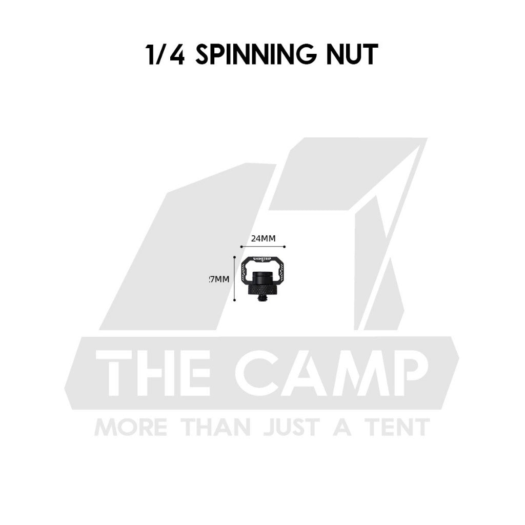 Shinetrip 19 Tornado Light Accessories Spinner Aeroplane Lamp Rod Holder 1/4 Spinning Nut Lamp Outdoor Camping Tactical