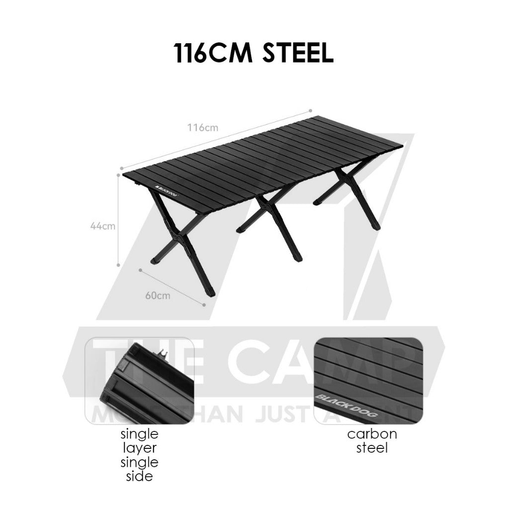 Blackdog Camping Table Folding Foldable Black Egg Roll Outdoor Aluminium Carbon Steel CBD2550JJ032 CBD2550JJ012
