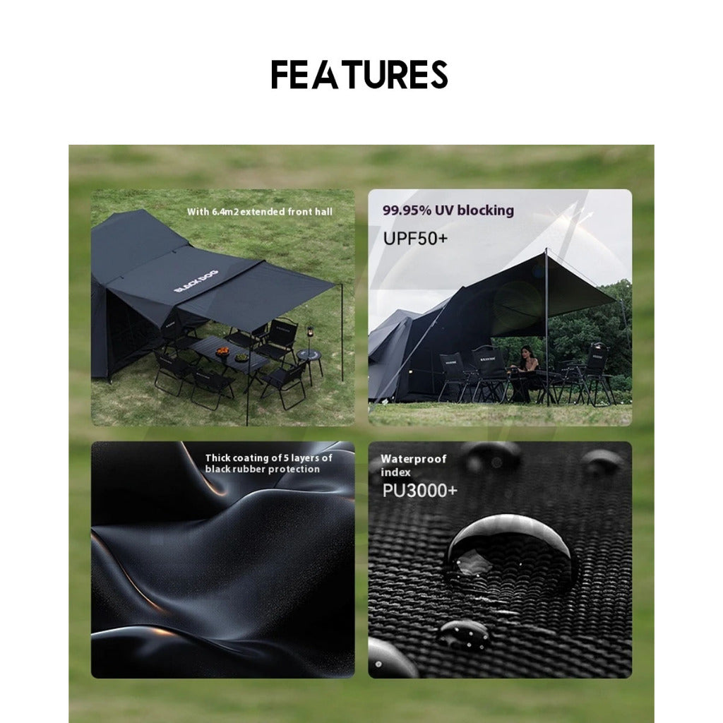 Blackdog Cloud House Auto Tent 6 6.0 Automatic Outdoor Camping PU3000mm Double Layer Khemah CBD2550WS018