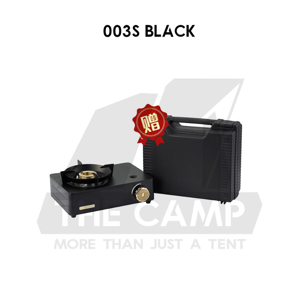 Buerk Cassette Gas Stove High Power 5.2KW Portable Cartridge Burner Furnace Outdoor Camping Picnic Windshield Black