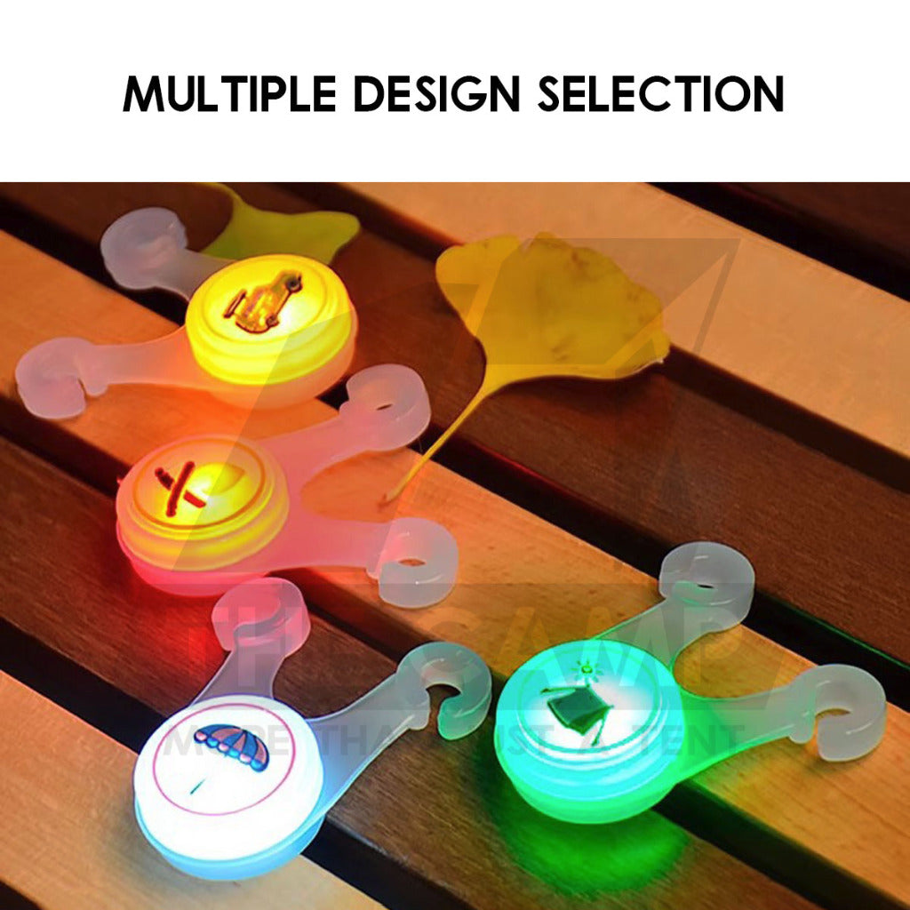 LED String Guard Light Mini Outdoor Camping Rope Hanging Warning Lamp Flashlight Safety Silicone Lampu Tali Battery