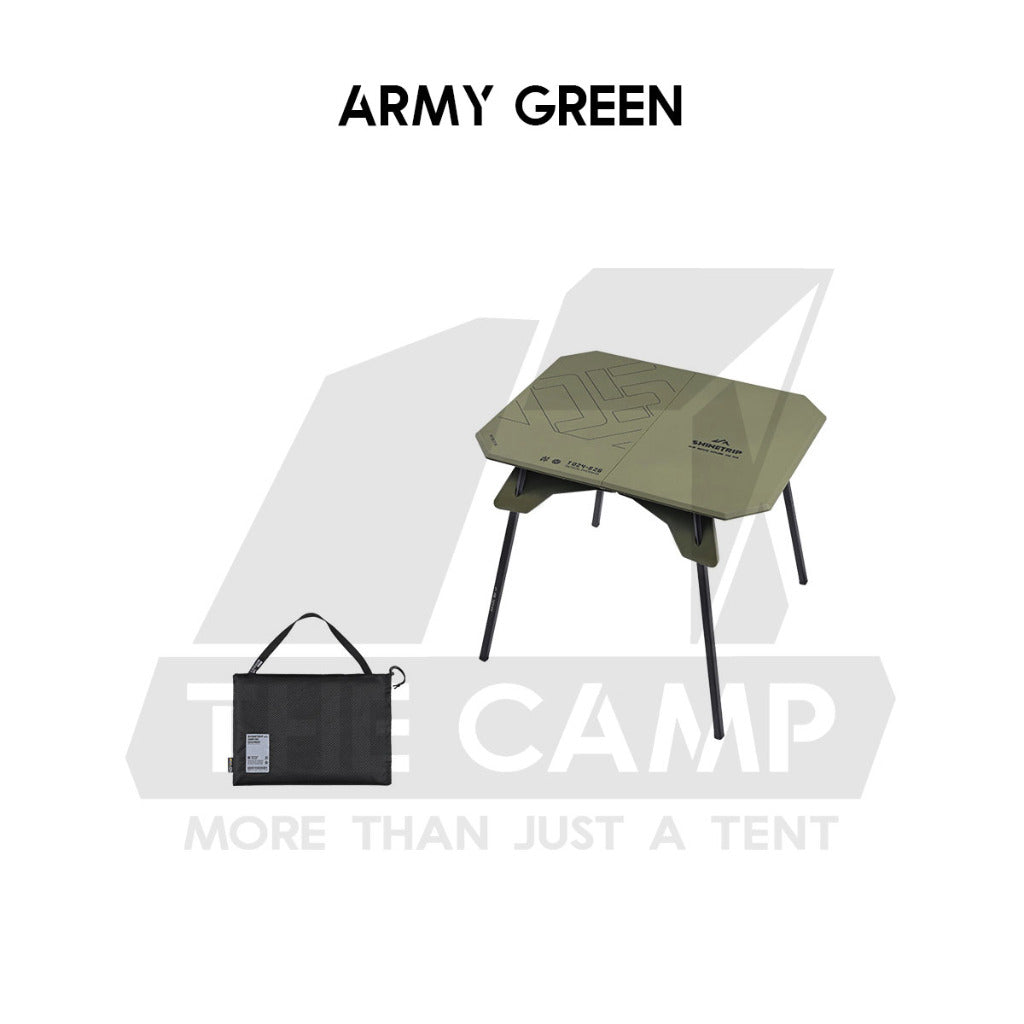 Shinetrip Tactical ABS Table Outdoor Camping Folding Foldable Compact Lightweight 2 Height Cup Bowl Plate Coffee