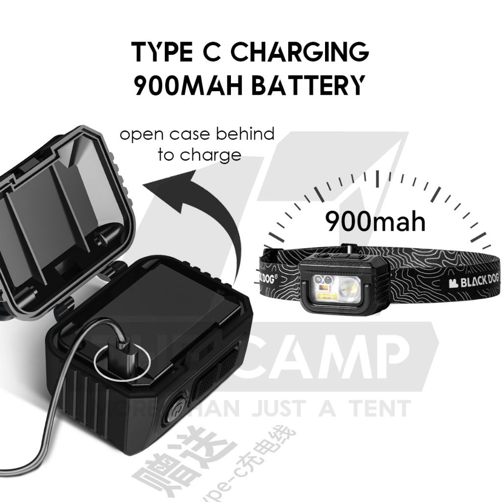 Blackdog Headlight with Sensor Wave Control Head Lamp Head Light Outdoor Camping Hiking Waterproof CBD2450ZM010