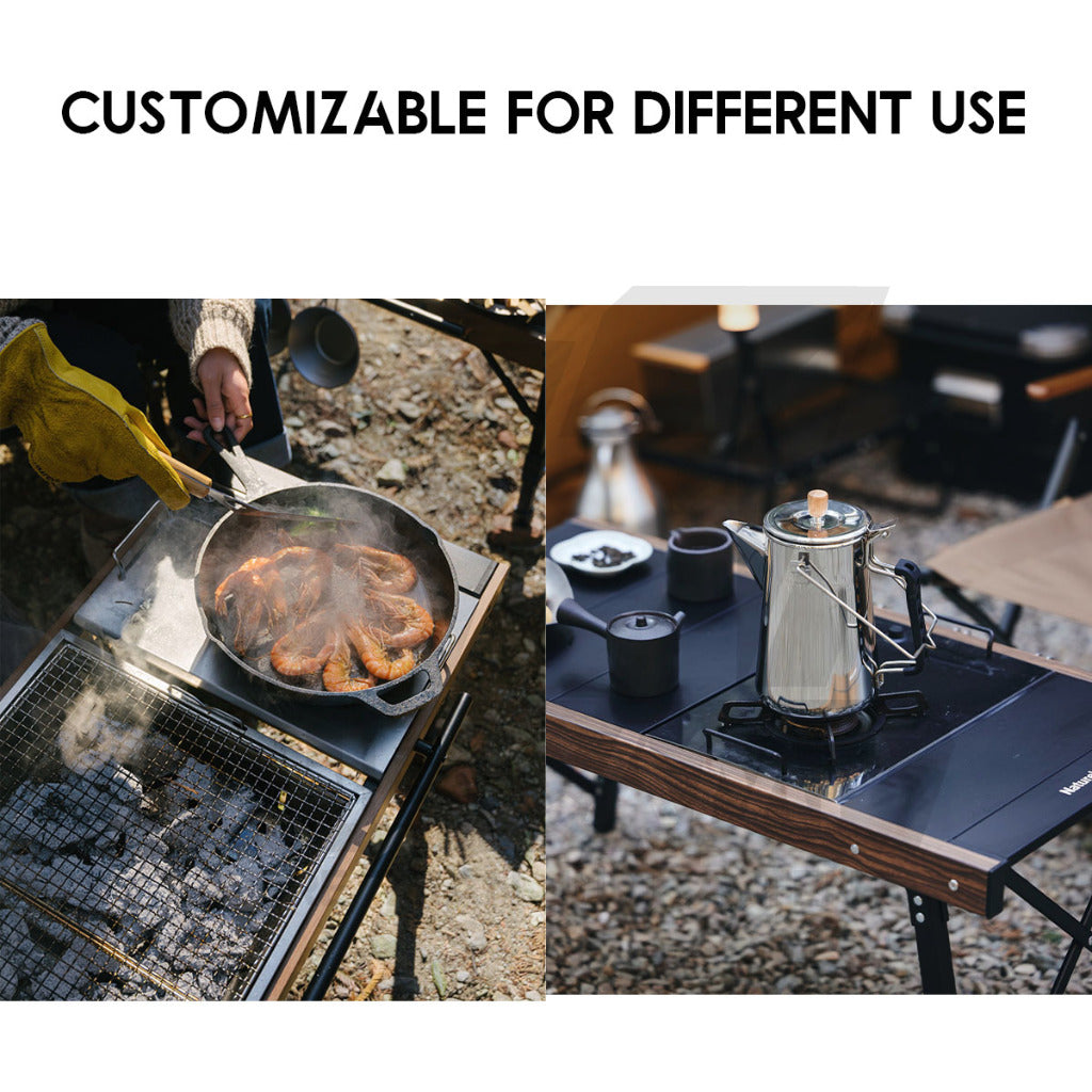 Naturehike IGT Outdoor Combination Table Camping Detachable Kitchen Table Folding Stove BBQ Rack NH21JU011 CNK2300JJ016