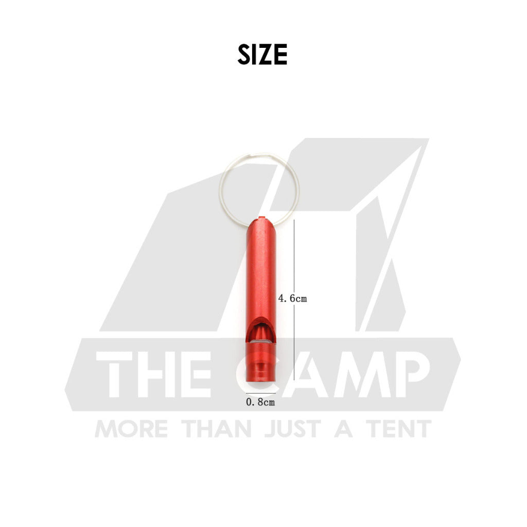Aluminum Alloy High Pitched Whistle Dual Frequency Hi Pitch Survival Dual Tube Outdoor Hiking Camping EDC Tools Keychain