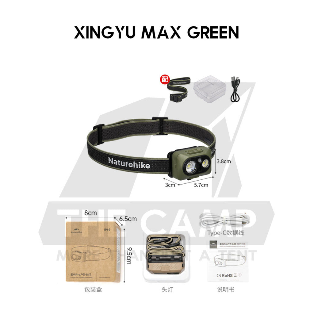 Naturehike LED Headlamp Battery Camping Hiking Headlight Ultralight Flashlight SOS Red Light IP66 CNK2300DQ020