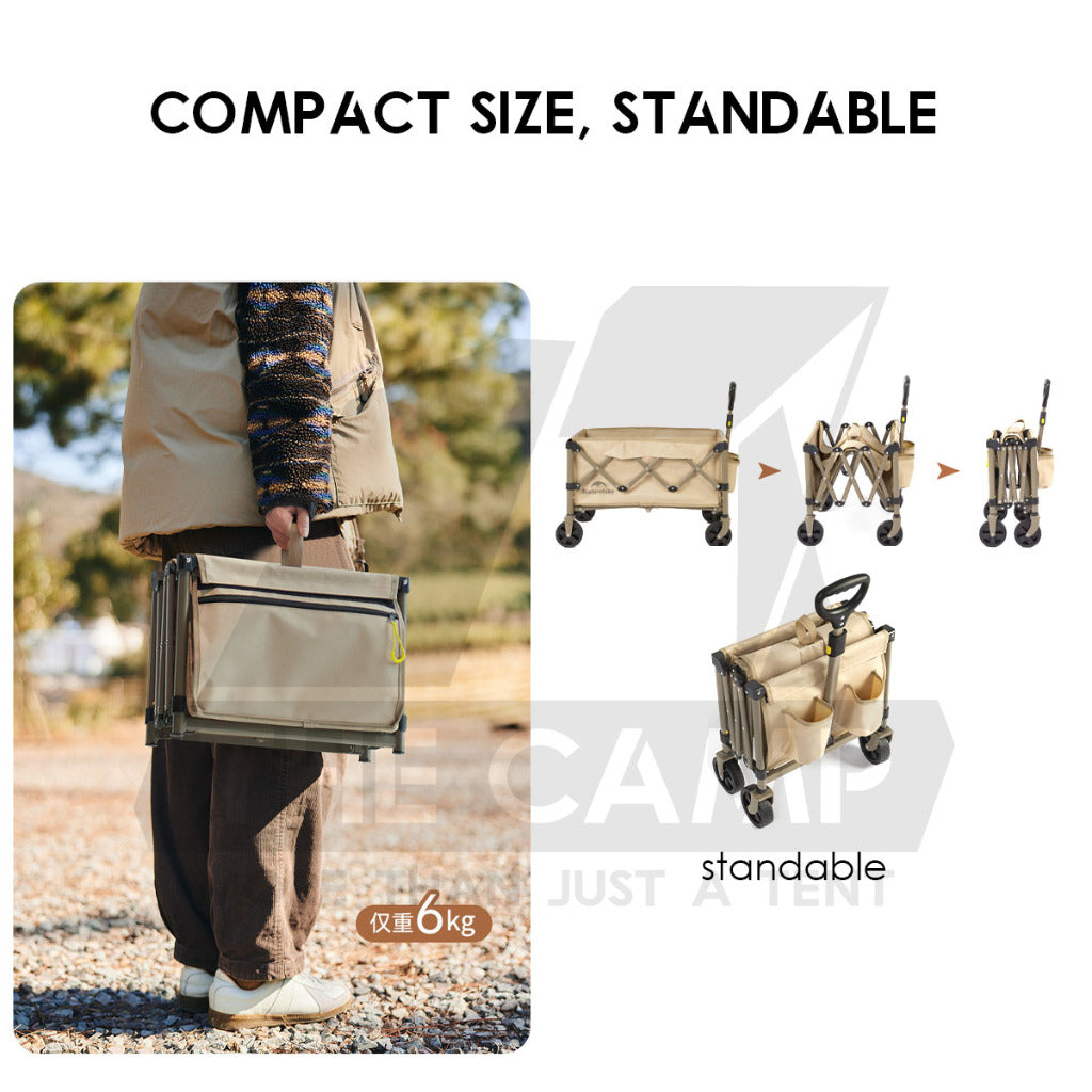 Naturehike QingYing Compact Wagon Trolley Cart with Brake 250L 110L Foldable Detachable Wheel CNK2350JJ012