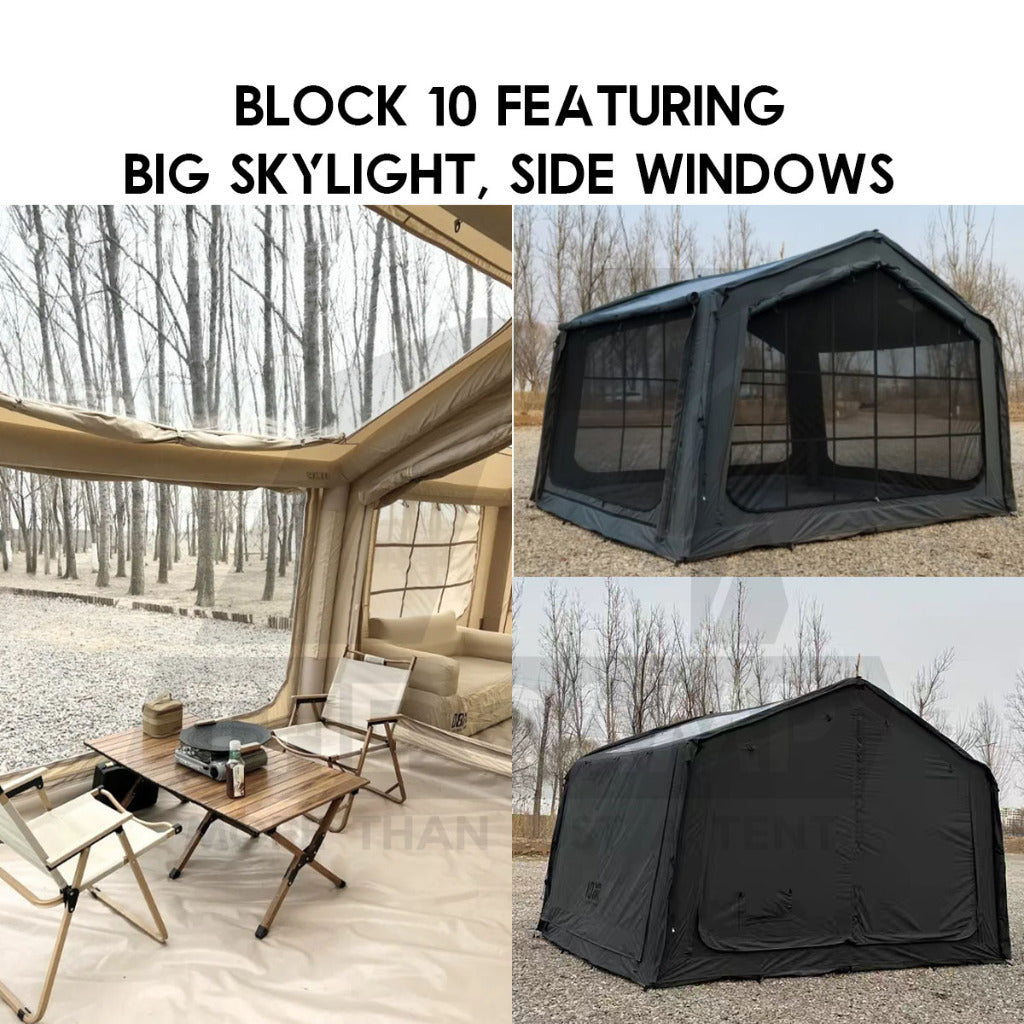 Spark Block 09 10 05 Air Tent Large Space Tactical Style Grey Black Khaki Beige Army Green Inflatable Khemah Angin Coody