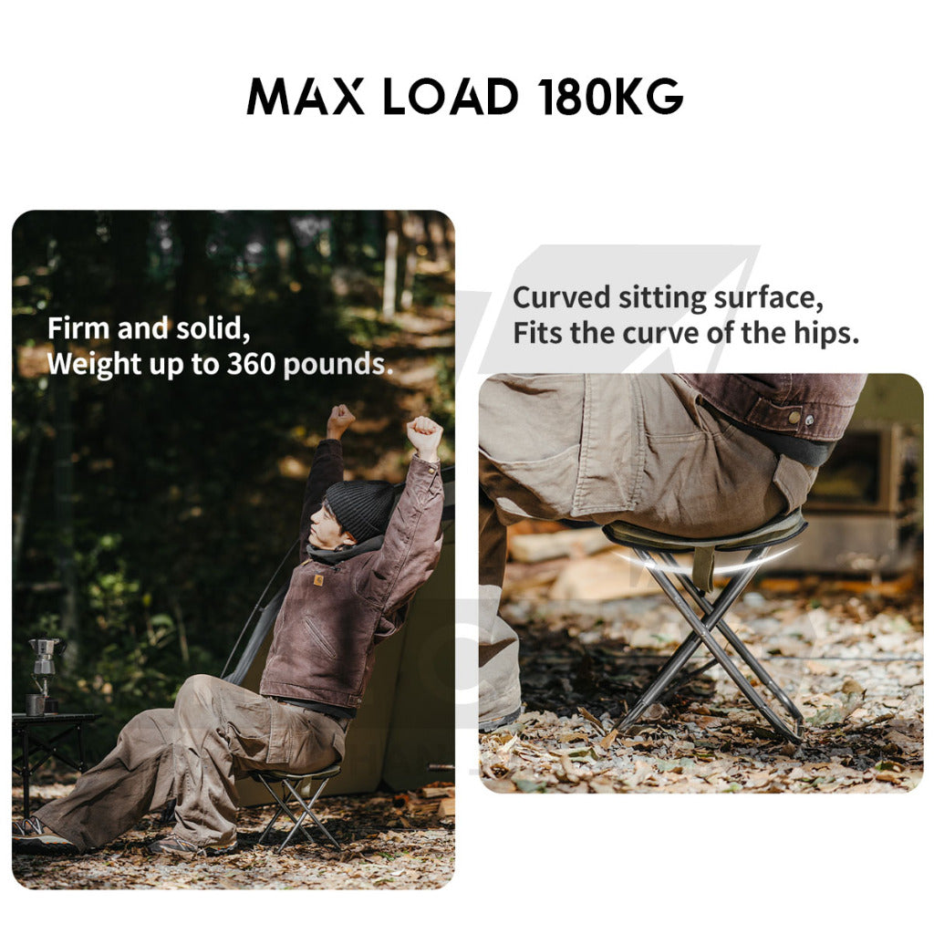 Naturehike XL01 Foldable Stool Chair Heavy Duty One Piece Design Compact Leg Rest Outdoor Camping CNK2550JJ011