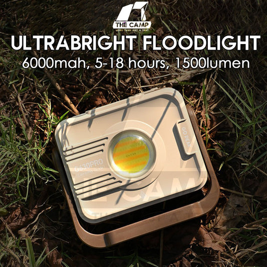GoPeak G630pro Ultrabright LED Light Outdoor Camping Portable Foldable Lamp 6000mah Working Spotlight Floodlight Warning
