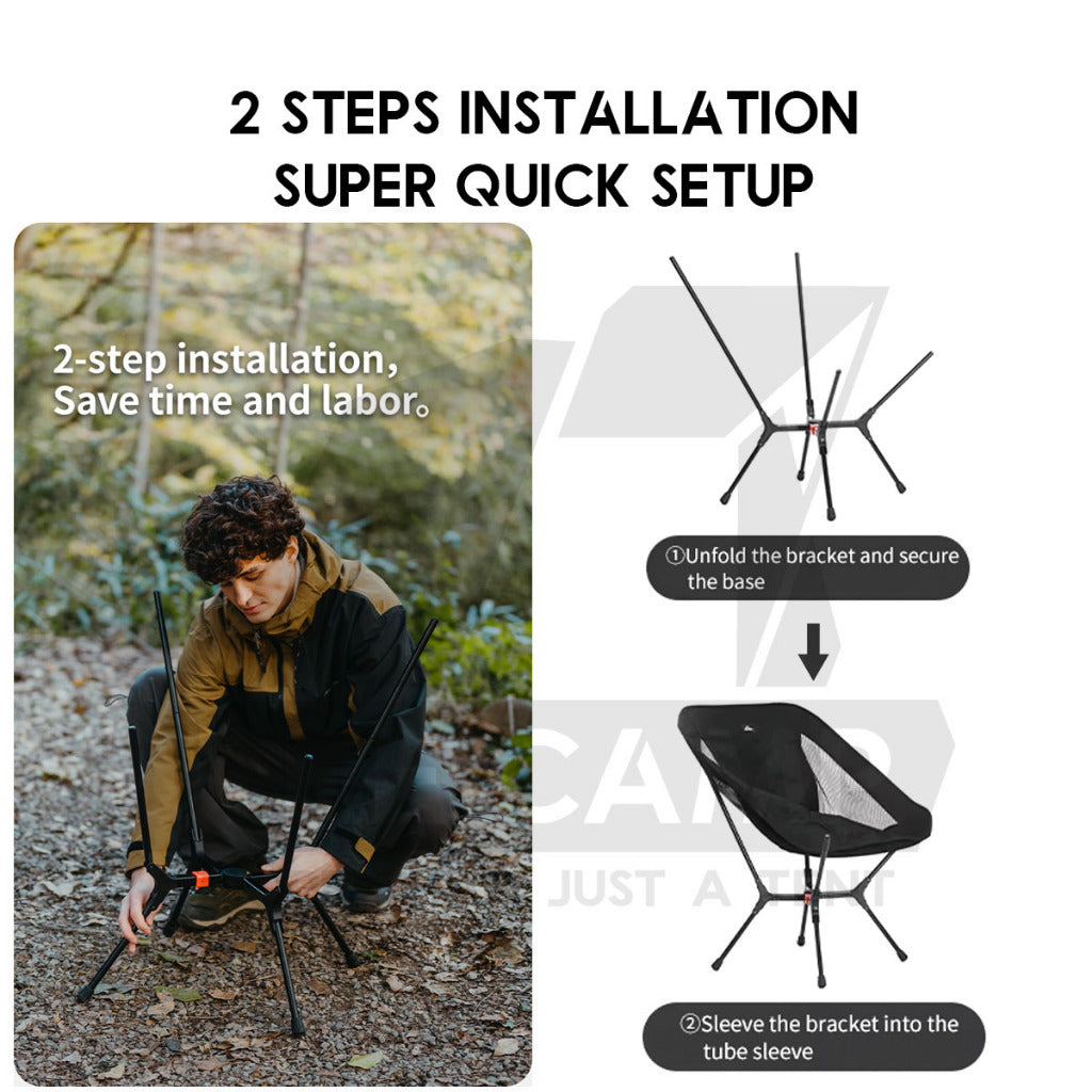 Naturehike Quick Open Moon Chair YL01 Yamami Ultra Lightweight Outdoor Camping Hiking Kerusi CNK2550JJ013