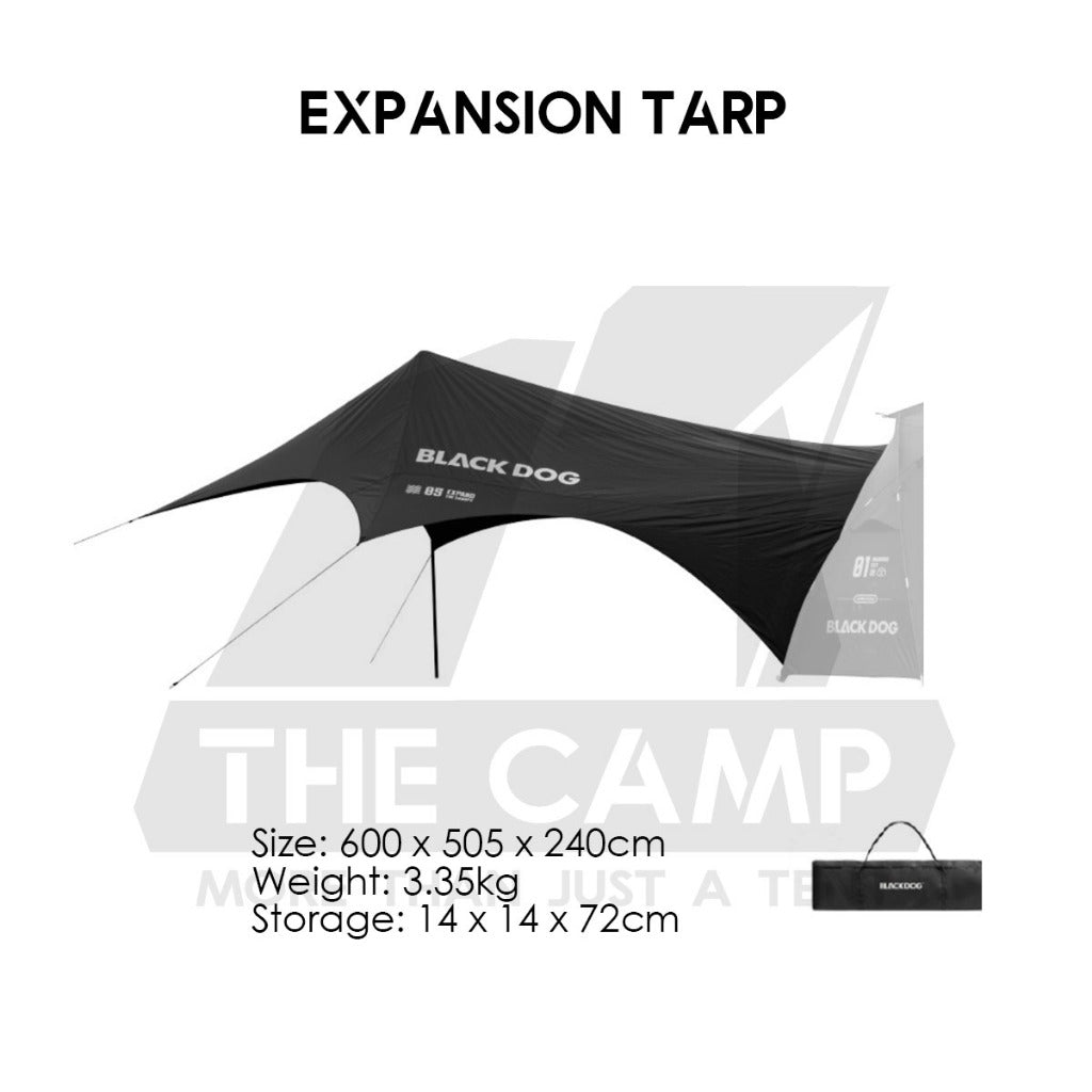 Blackdog Manual Dome Shelter with optional Tent Flysheet Car Connector Groundsheet Door Cloth Mesh CBD2550WS010