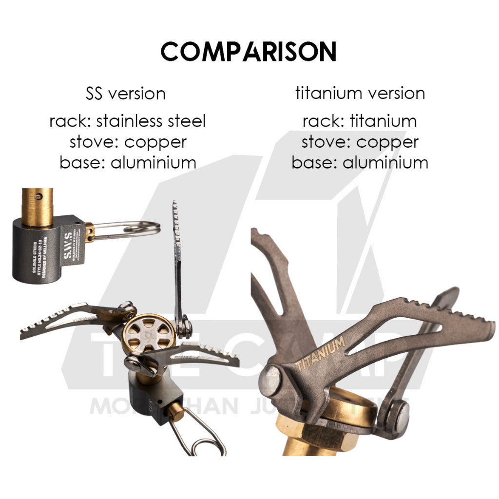 Wellhike SWS Foldable Mini Stove Butane Gas Burner 2700W Outdoor Camping Portable Stove Head Titanium