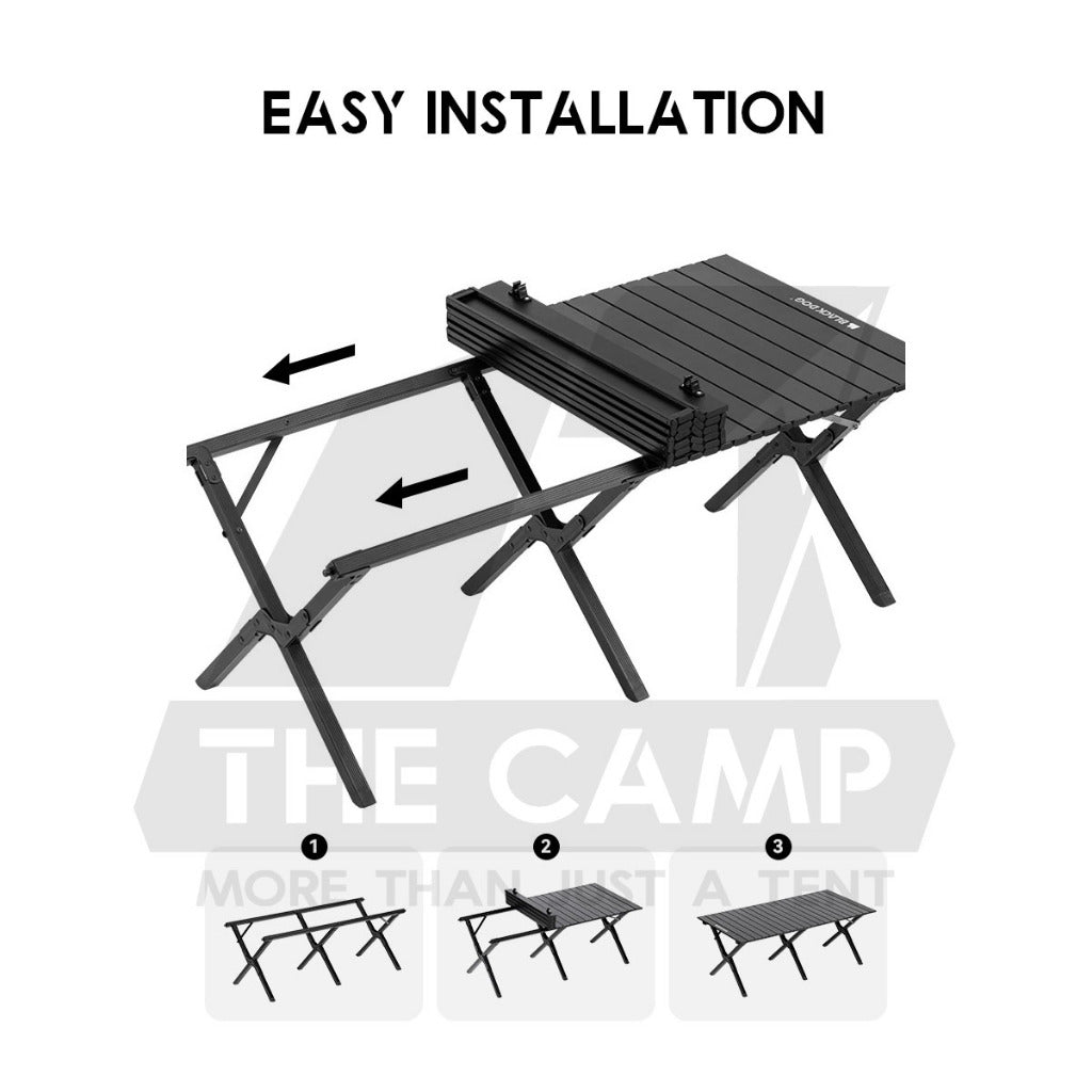 Blackdog Camping Table Folding Foldable Black Egg Roll Outdoor Aluminium Carbon Steel CBD2550JJ032 CBD2550JJ012