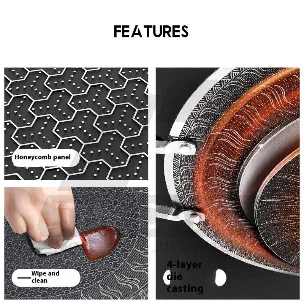Naturehike Stainless Steel Pan Honeycomb Frying Grill BBQ Pan Non Stick Outdoor Camping Cookware Kuali CNK2550CF011