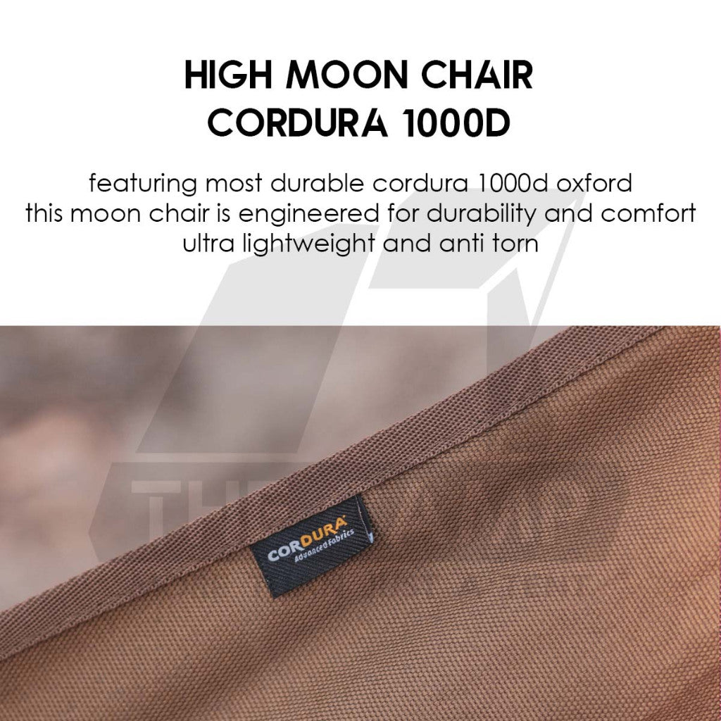 Tillak Moon Chair Low Back High Back 1000D Cordura Foldable Outdoor Camping Compact Size Kerusi Healing