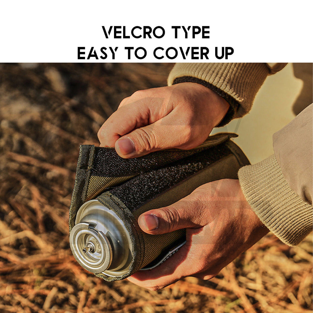 Camping Gas Cover / Sleeve Outdoor Bottle Butane Protective Cover Case Tactical Black Cylinder Holder