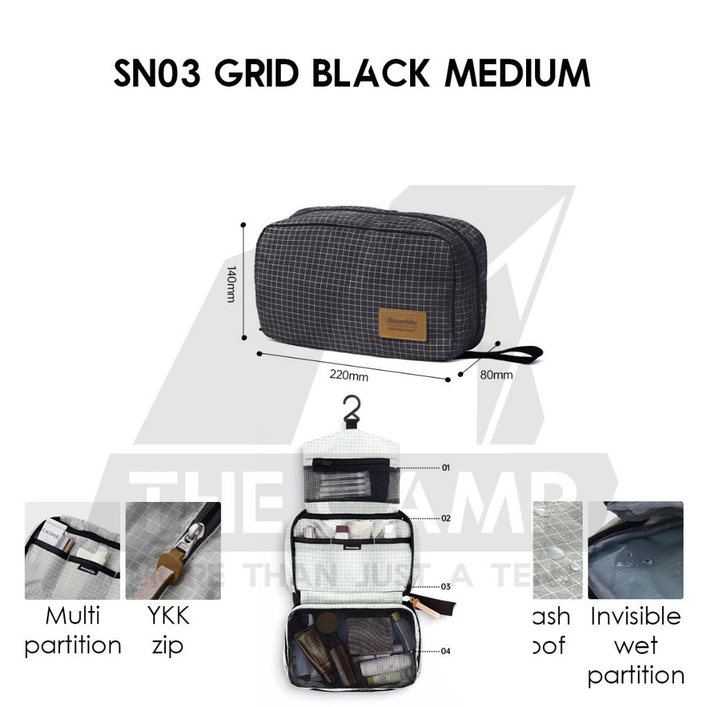 Naturehike Square Toiletry Bag Outdoor Business Trip Wash Bag Travel For Business Waterproof Cosmetic Bag NH21LX001