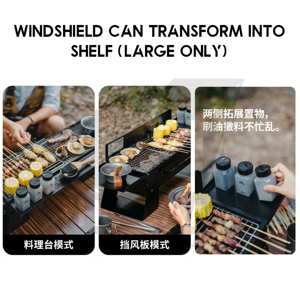 Naturehike Foldable BBQ Rack Portable Grill Folding Charcoal Grills Stove Barbecue Tabletop CNK2450CF017 CNK2450CF018