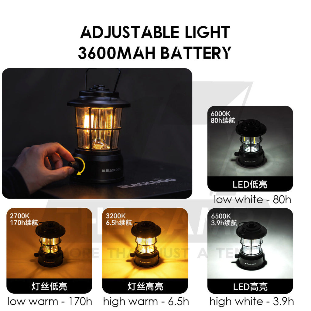 Blackdog ZM021 Vintage Light Outdoor Camping LED Lantern 3600mah Atmosphere Lampu Waterproof CBD2450ZM021