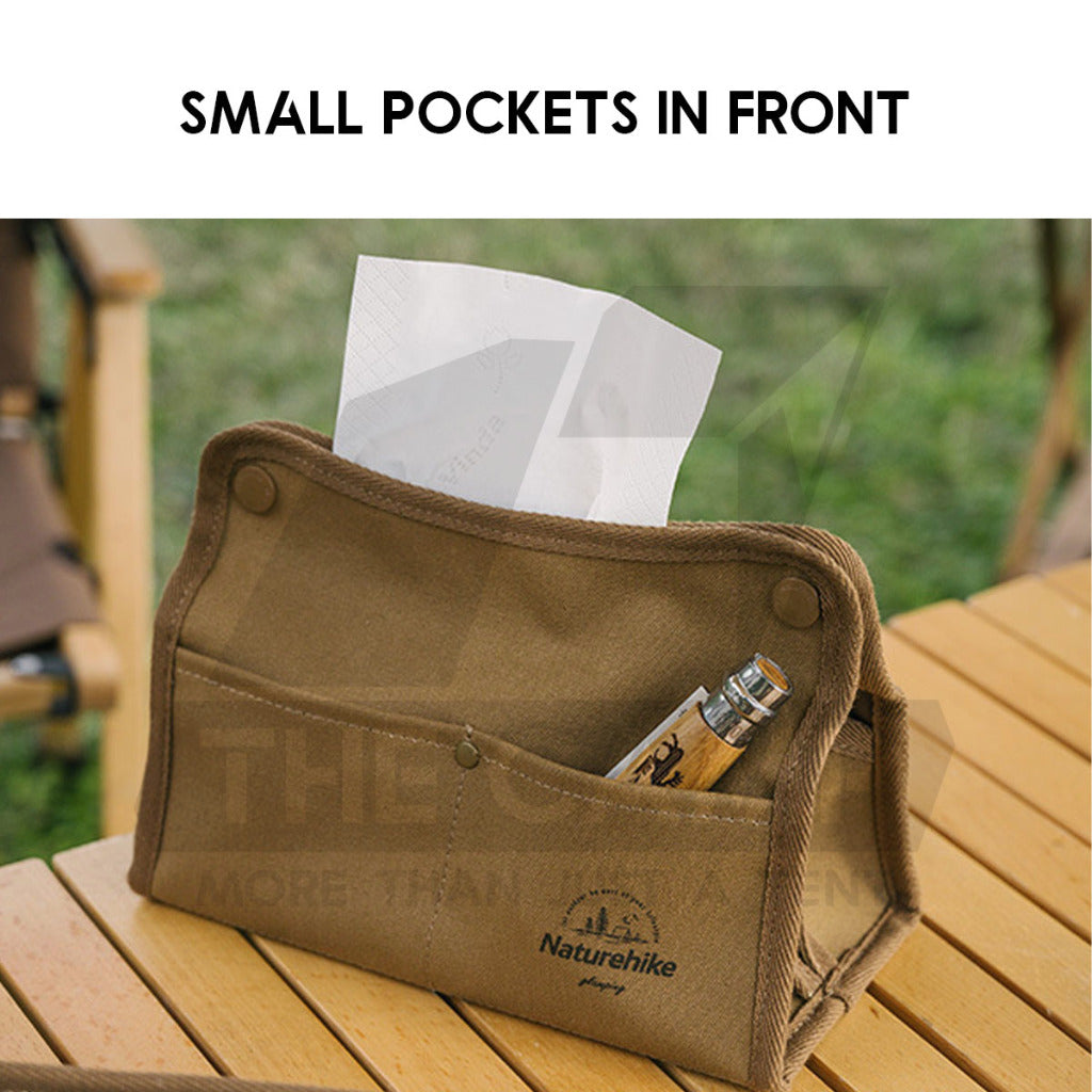 Naturehike Tissue Storage Bag Canvas Camping Hanging Tissue Box Multpurpose Picnic Tent Nail Rope Flysheet NH21SN001