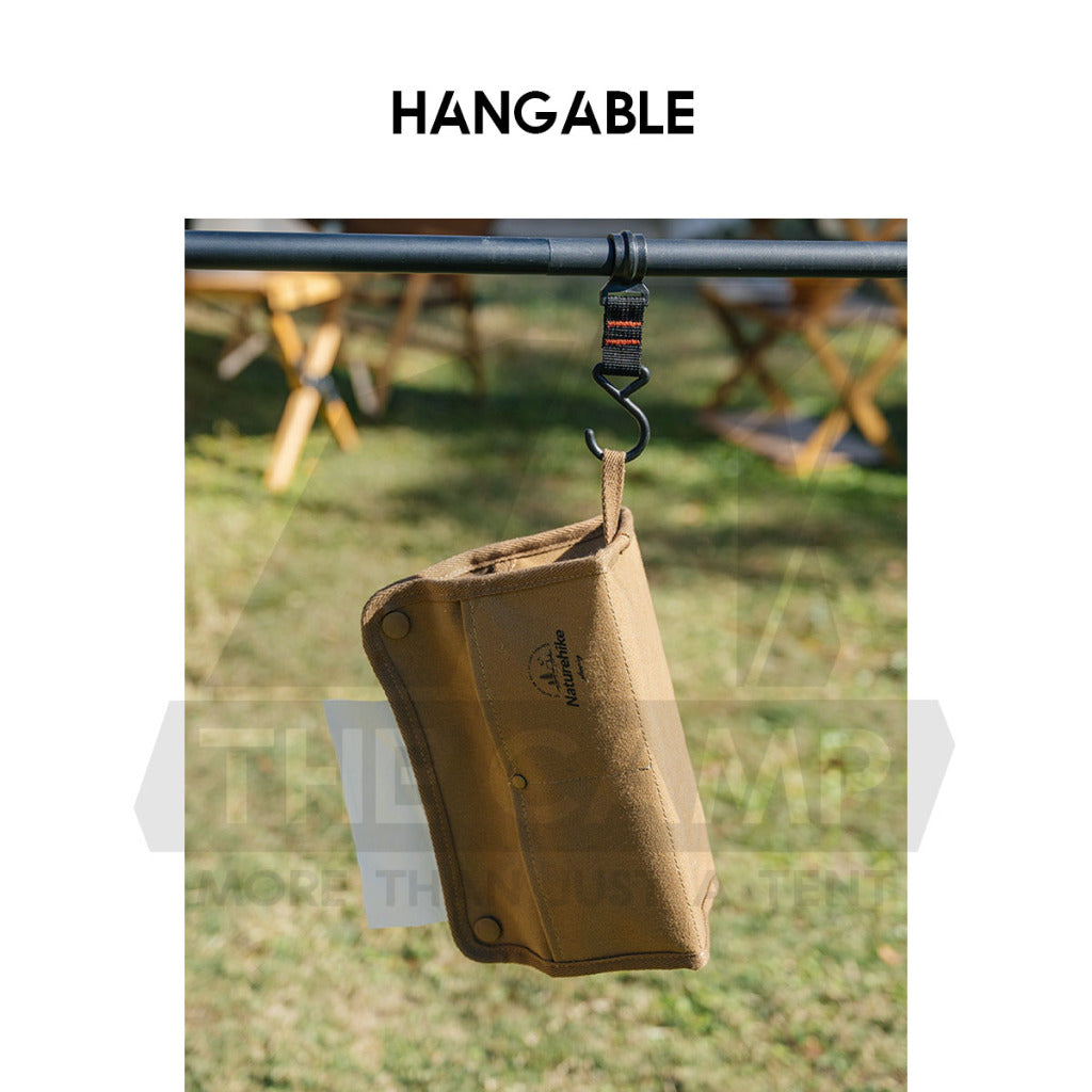 Naturehike Tissue Storage Bag Canvas Camping Hanging Tissue Box Multpurpose Picnic Tent Nail Rope Flysheet NH21SN001